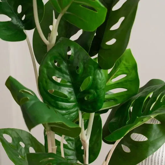 Artificial Monstera Plant - Green, Plastic