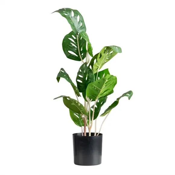 Artificial Monstera Plant - Green, Plastic