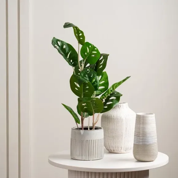 Artificial Monstera Plant - Green, Plastic image