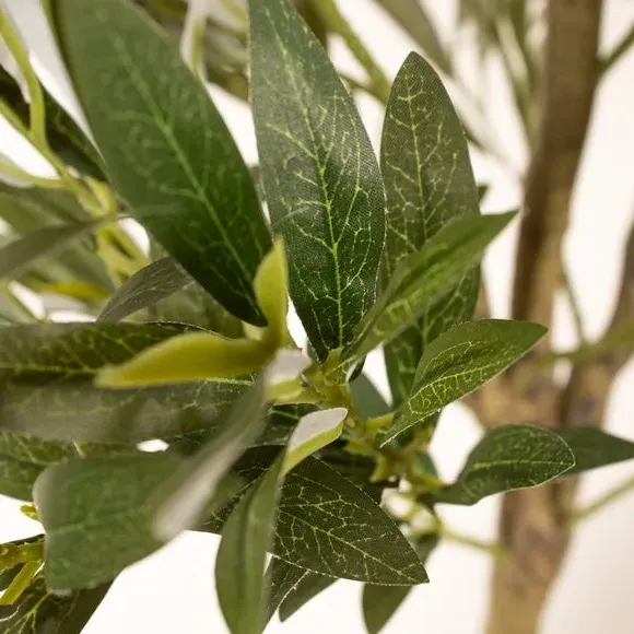 Artificial Olive Tree - Green, Plastic Pot