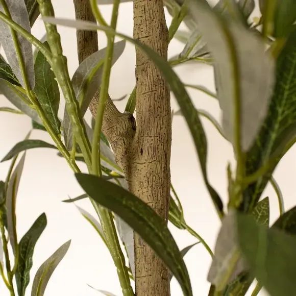 Artificial Olive Tree - Green, Plastic Pot