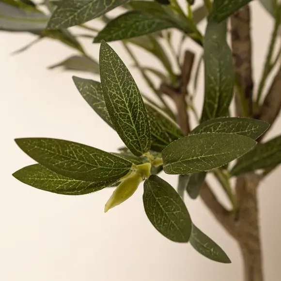 Artificial Olive Tree - Green, Plastic Pot