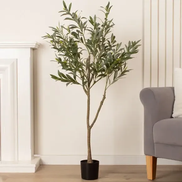 Artificial Olive Tree - Green, Plastic Pot image