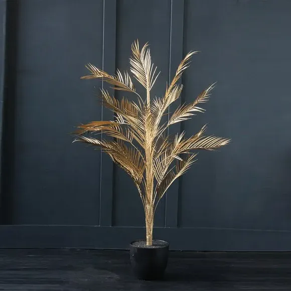 Artificial Palm Tree in Pot - Gold