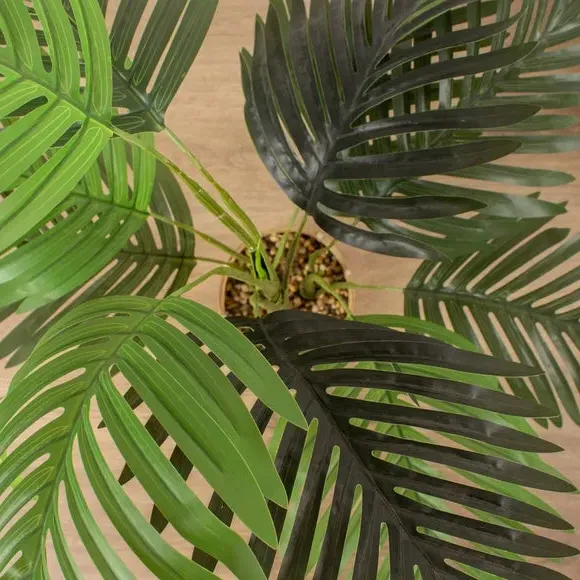 Artificial Palm Tree in Pot - Green, Bamboo