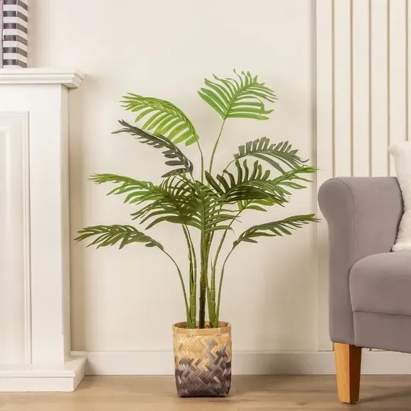 Artificial Palm Tree in Pot - Green, Bamboo image