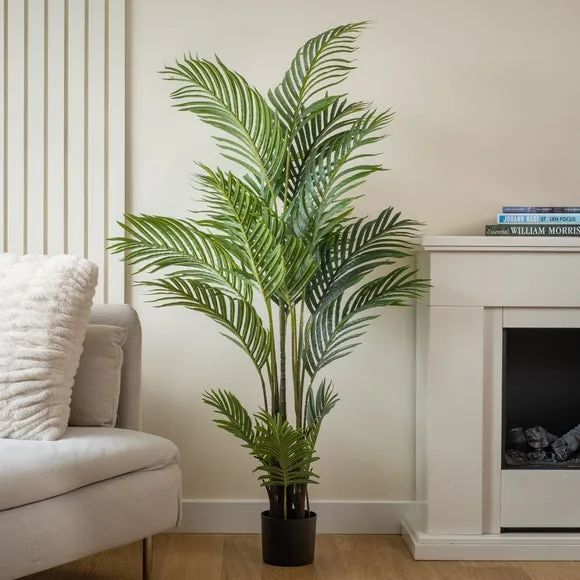 Artificial Palm Tree with Pot - Green, Plastic image