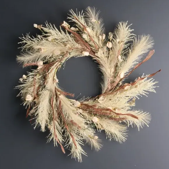 Artificial Pampas Wreath - Natural image