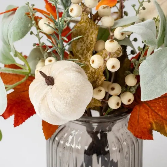 Artificial Pumpkin Arrangement - Multicolor, Glass