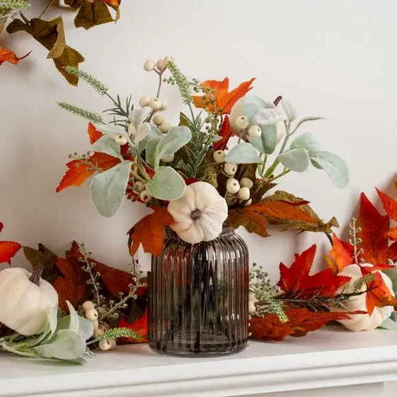 Artificial Pumpkin Arrangement - Multicolor, Glass