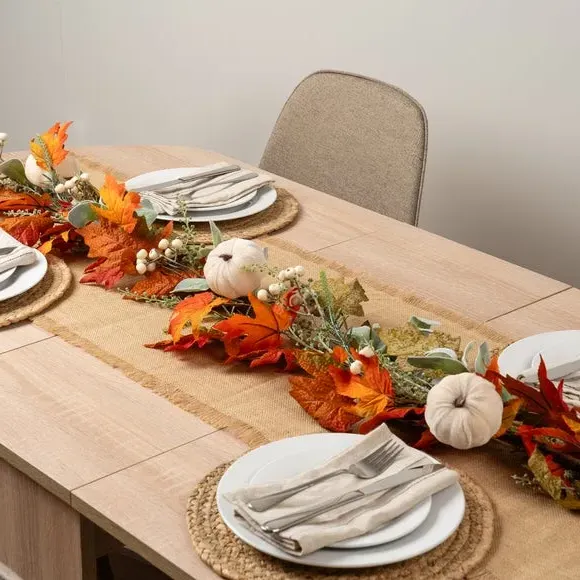 Artificial Pumpkin Garland - Green, Mixed Materials image