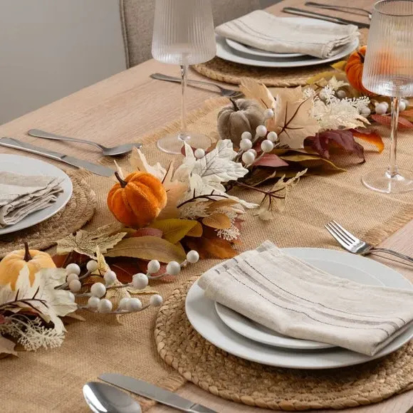 Artificial Pumpkin Garland - Multicolor, Velvet image