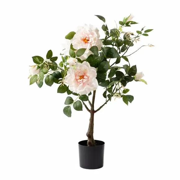 Artificial Rose Tree with Real Touch - Pink