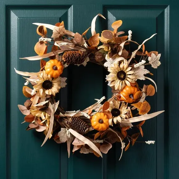 Artificial Sunflower Wreath - Multicolor image