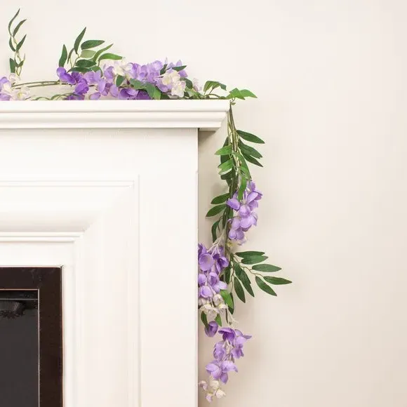 Artificial Wisteria Garland - Purple image