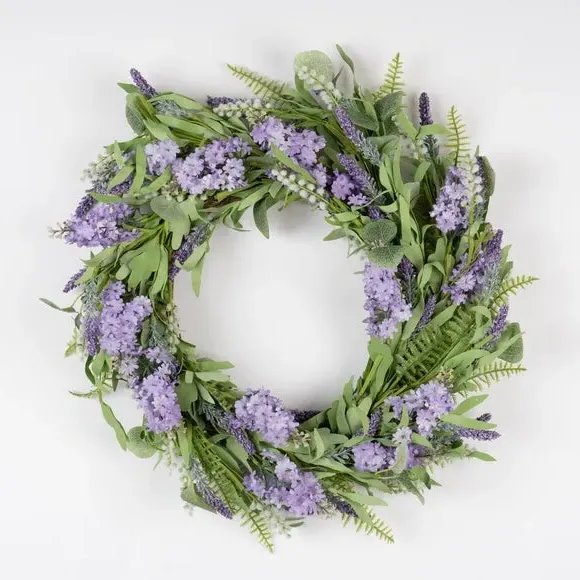 Artificial Wreath with Hyacinth - Purple, Mixed