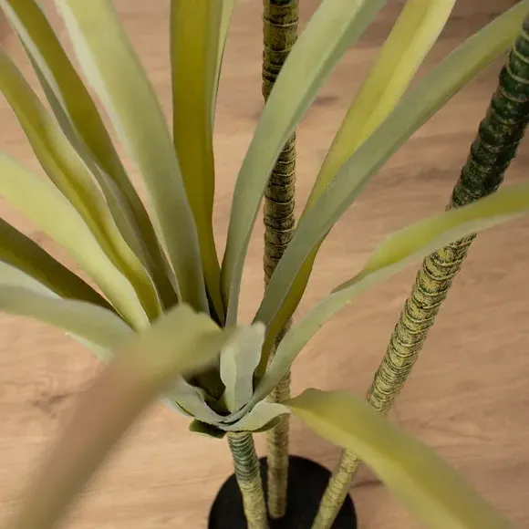 Artificial Yucca Tree - Green, Plastic Pot
