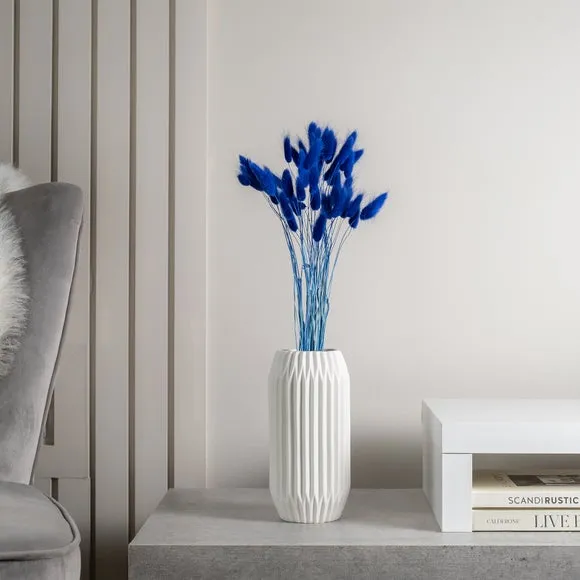 Dried Bunny Tails Bouquet - Blue, Natural