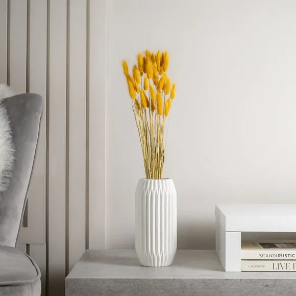 Dried Bunny Tails Bouquet - Mustard, Natural