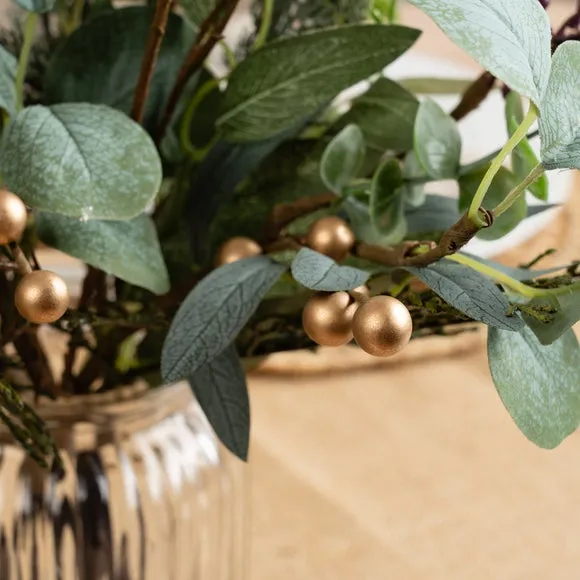 Eucalyptus Bouquet with Vase - Green, Glass