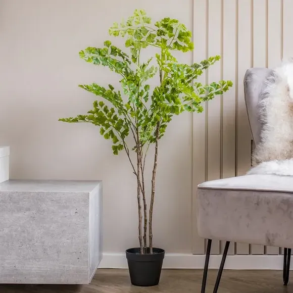 Mini Artificial Gingko Tree - Green, Faux Leaves image