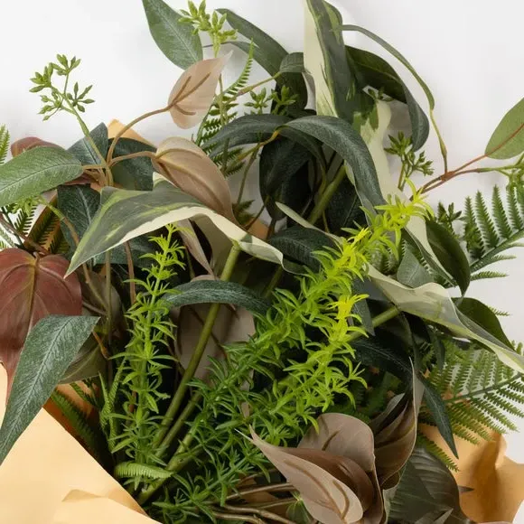 Mixed Foliage Bouquet - Green, Artificial