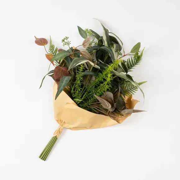 Mixed Foliage Bouquet - Green, Artificial