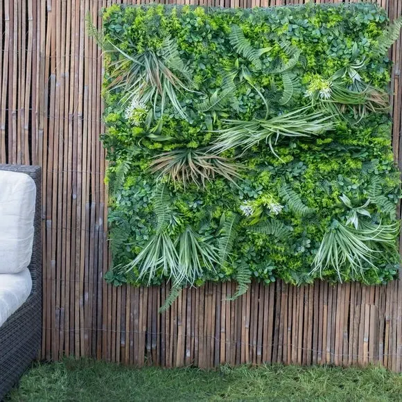Mixed Grass Wall Panel UV Protected - Green image