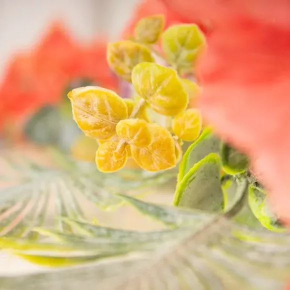 Set of 2 Artificial Garlands - Coral, Hydrangea