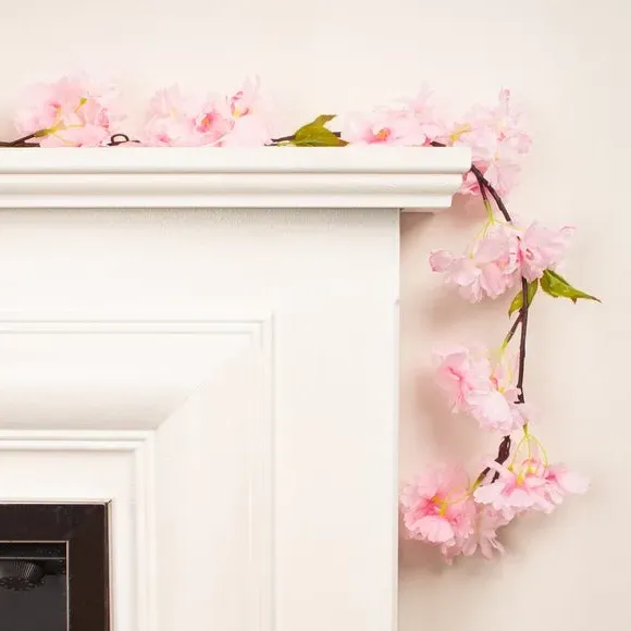 Set of 2 Cherry Blossom Garlands - Pink