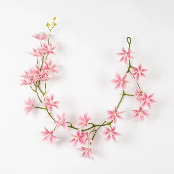Set of 2 Magnolia Flower Garlands - Pink