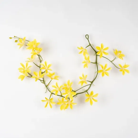 Set of 2 Magnolia Flower Garlands - Yellow