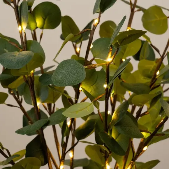 Set of 2 Pre-lit Eucalyptus Branches - Green