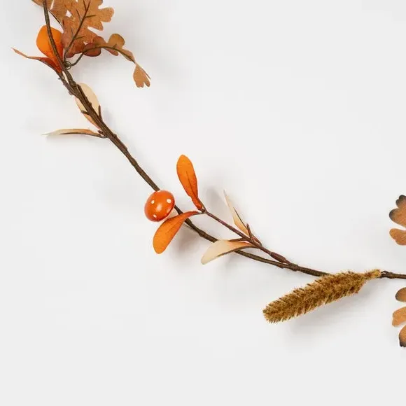 Set of 3 Artificial Acorn Garlands - Orange