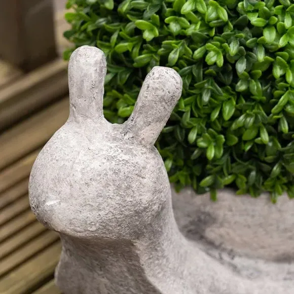 Snail Shaped Topiary Planter - Green, Artificial