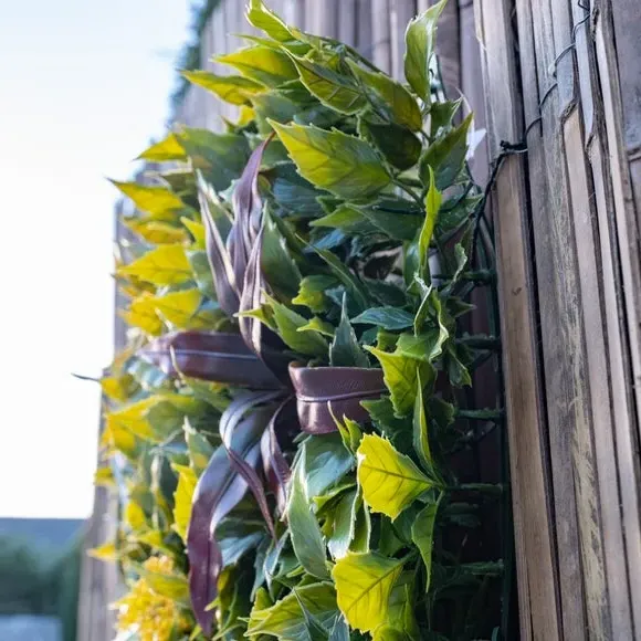 Textured Flower Wall Panels - Green, Artificial