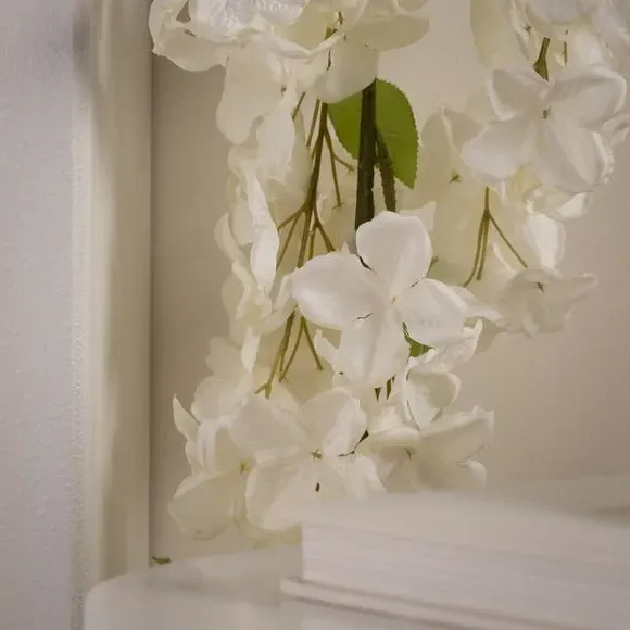 Trailing Hydrangea Garland - White, Artificial