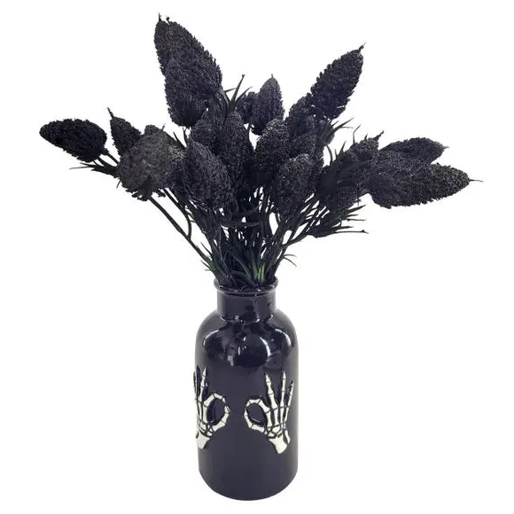 Artificial Fruit Bouquet in Skeleton Vase - Black