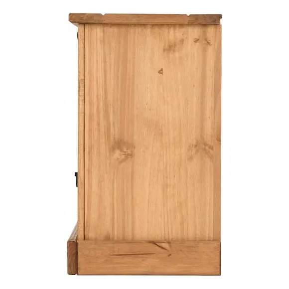 1 Drawer Bedside Table with Door - Pine