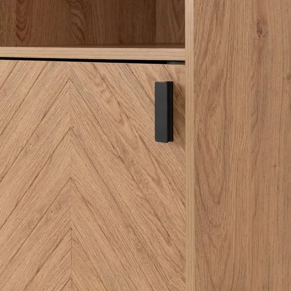 2 Drawer Cabinet with Shelves - Brown, Wood