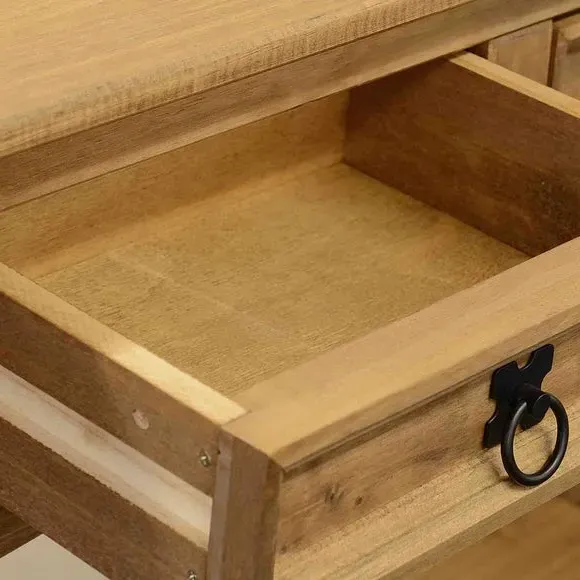 2 Drawer Console Table with Shelf - Natural, Pine