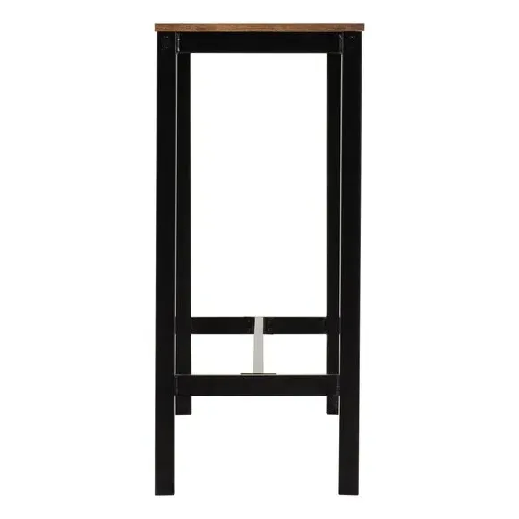 2-Seater Bar Table Set with Stools - Black Metal