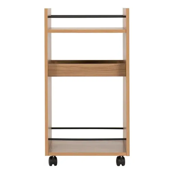 2-Tier Serving Cart - Oak, Pine Effect