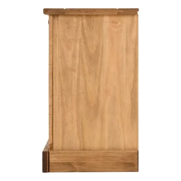 3-Drawer Bedside Table - Pine, Solid Wood