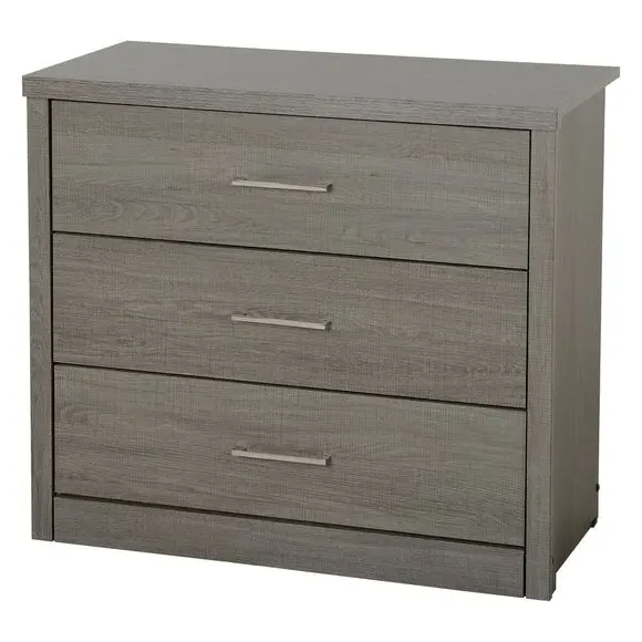 3-Drawer Chest with Storage - Grey, Veneer image