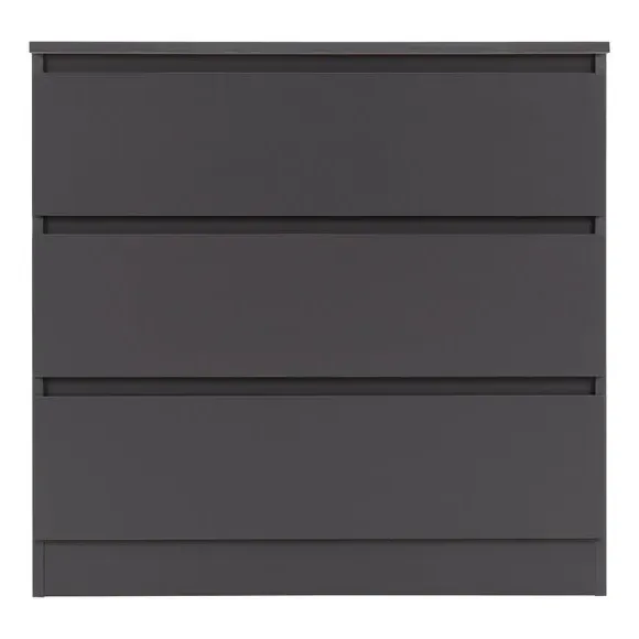 3-Drawer Chest with Storage - Grey, Wood