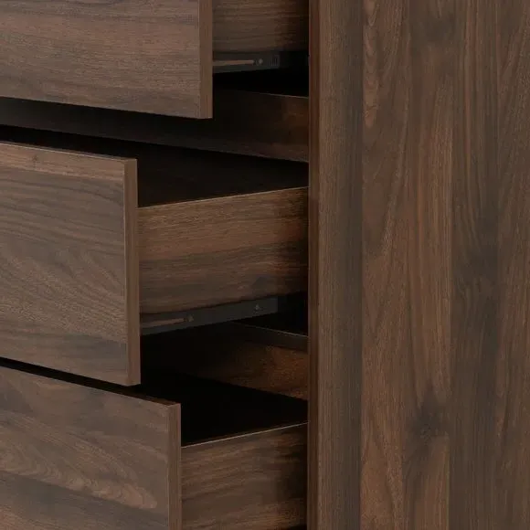 3-Drawer Chest with Storage - Walnut, Wood