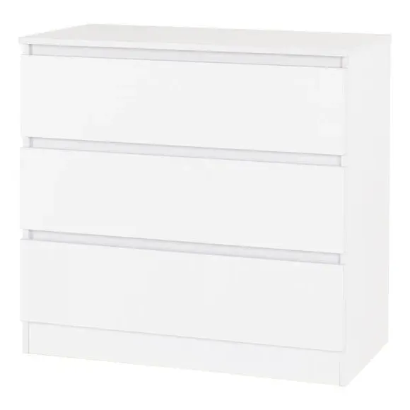 3-Drawer Chest with Storage - White, Wood