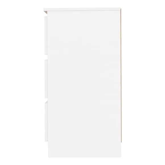 3-Drawer Chest with Storage - White, Wood