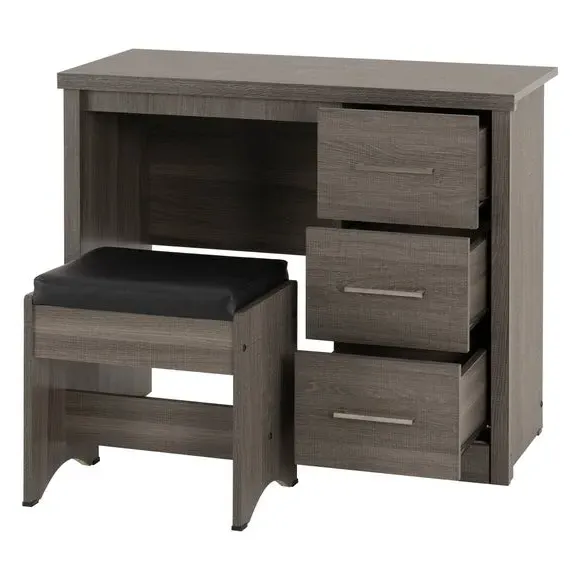3-Drawer Dressing Table Set - Black